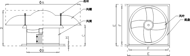 屋顶轴流风机安装图